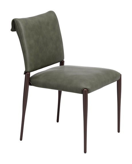 Freesia Olive Green Dining Chair (Set of 2) by Zuomod at Eve Furniture