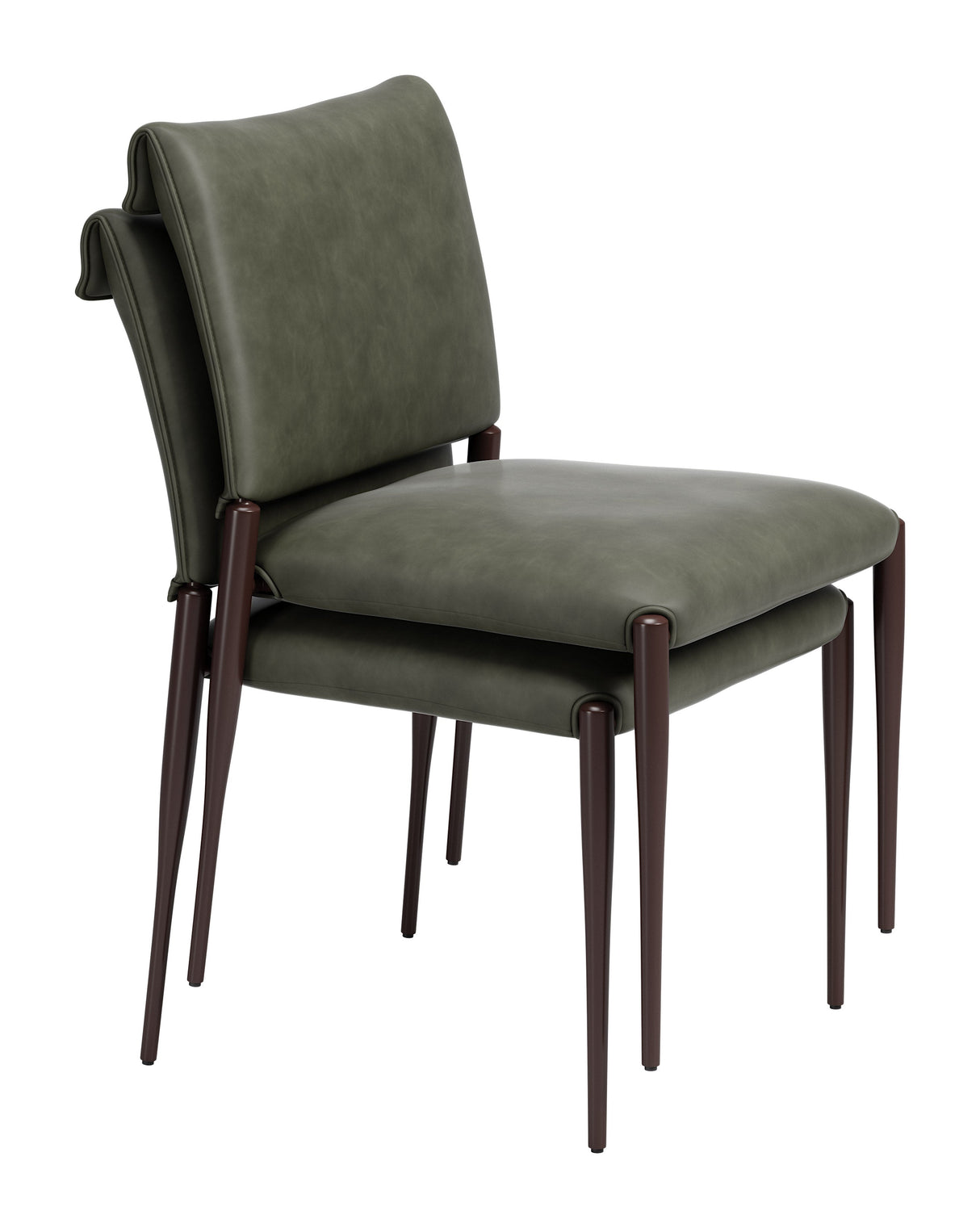 Freesia Olive Green Dining Chair (Set of 2) by Zuomod at Eve Furniture