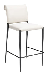 Freesia White Barstool (Set of 2) by Zuomod at Eve Furniture
