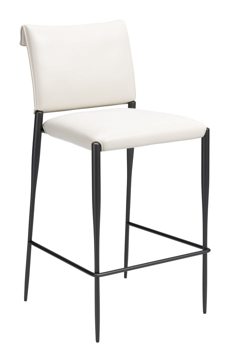 Freesia White Barstool (Set of 2) by Zuomod at Eve Furniture