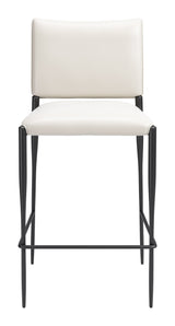 Freesia White Barstool (Set of 2) by Zuomod at Eve Furniture