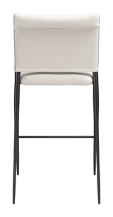 Freesia White Barstool (Set of 2) by Zuomod at Eve Furniture