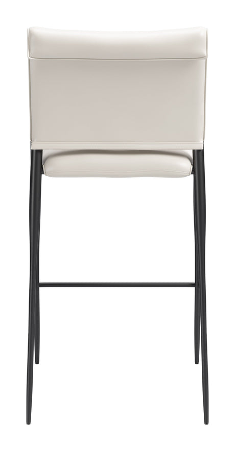 Freesia White Barstool (Set of 2) by Zuomod at Eve Furniture