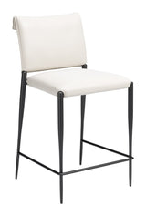 Freesia White Counter Stool (Set of 2) by Zuomod at Eve Furniture