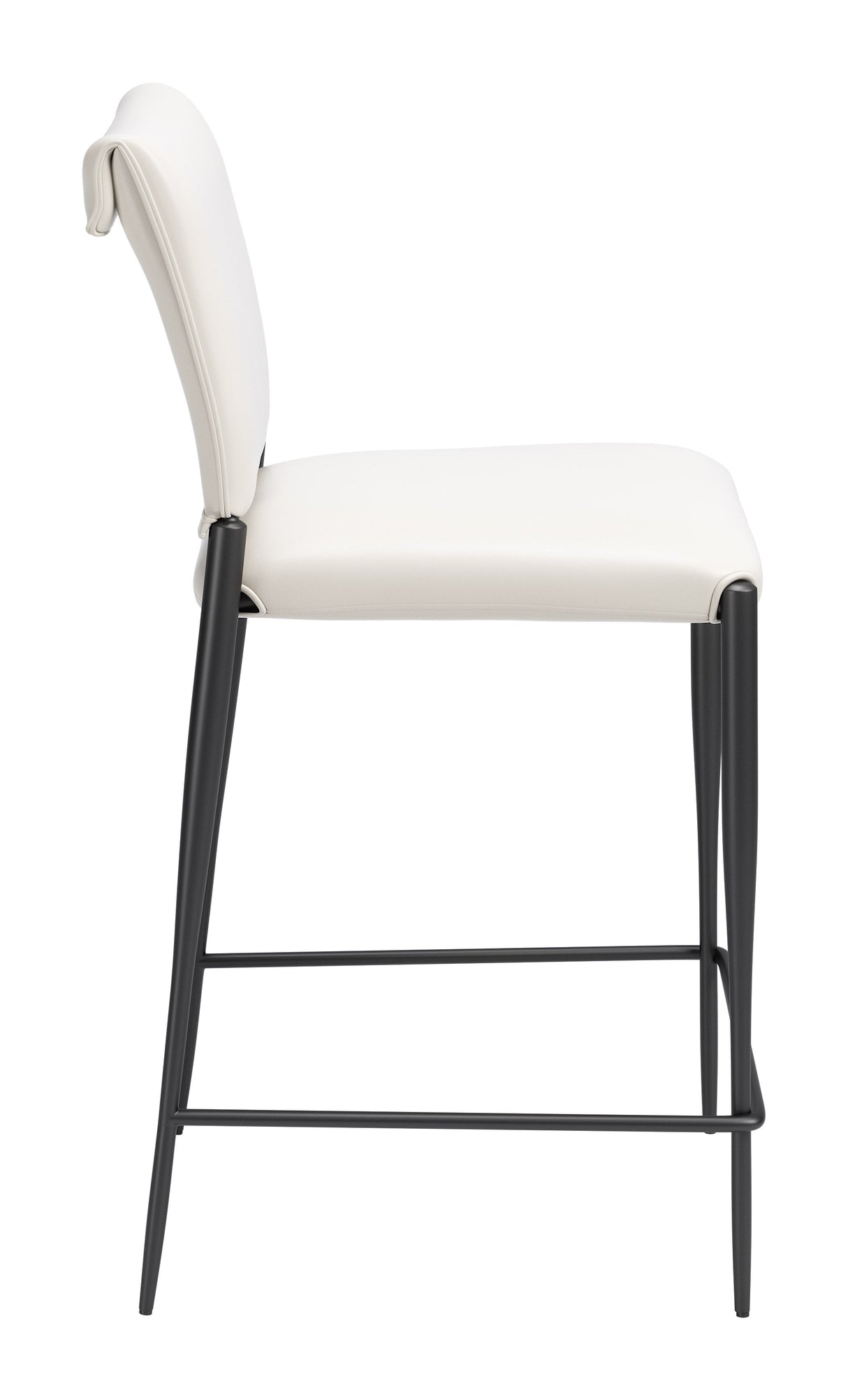 Freesia White Counter Stool (Set of 2) by Zuomod at Eve Furniture