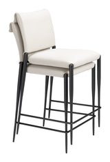 Freesia White Counter Stool (Set of 2) by Zuomod at Eve Furniture