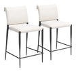 Freesia White Counter Stool (Set of 2) by Zuomod at Eve Furniture