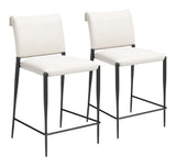 Freesia White Counter Stool (Set of 2) by Zuomod at Eve Furniture