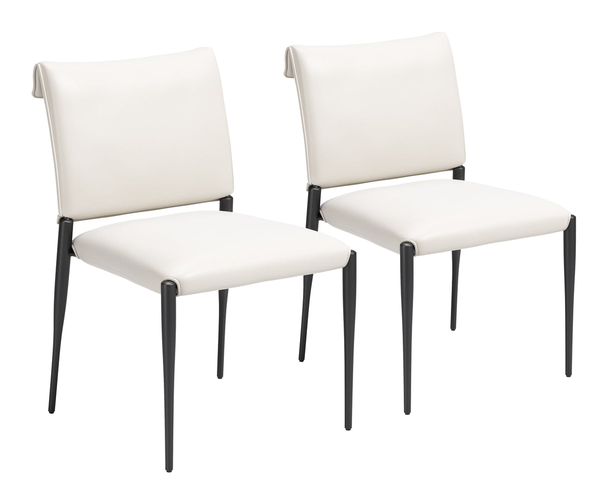 Freesia White Dining Chair (Set of 2) by Zuomod at Eve Furniture