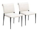 Freesia White Dining Chair (Set of 2) by Zuomod at Eve Furniture
