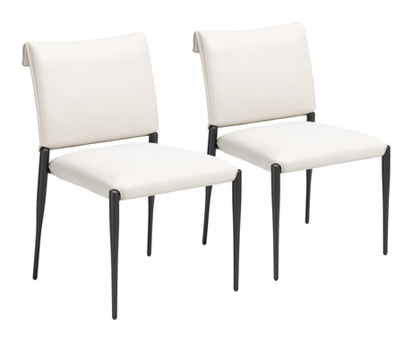 Freesia White Dining Chair (Set of 2) by Zuomod at Eve Furniture