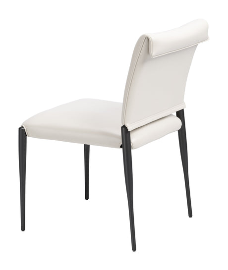 Freesia White Dining Chair (Set of 2) by Zuomod at Eve Furniture