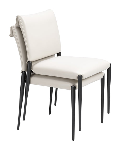 Freesia White Dining Chair (Set of 2) by Zuomod at Eve Furniture