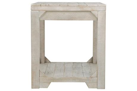 Fregine Whitewash End Table by Ashley at Eve Furniture