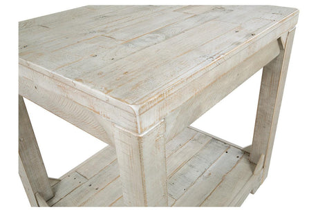 Fregine Whitewash End Table by Ashley at Eve Furniture