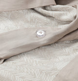French Herringbone Natural Duvet Collection by Classic Home at Eve Furniture