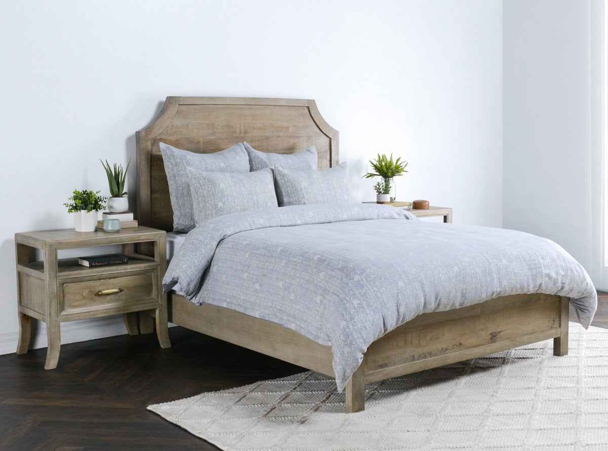 French Herringbone Storm Duvet Collection by Classic Home at Eve Furniture
