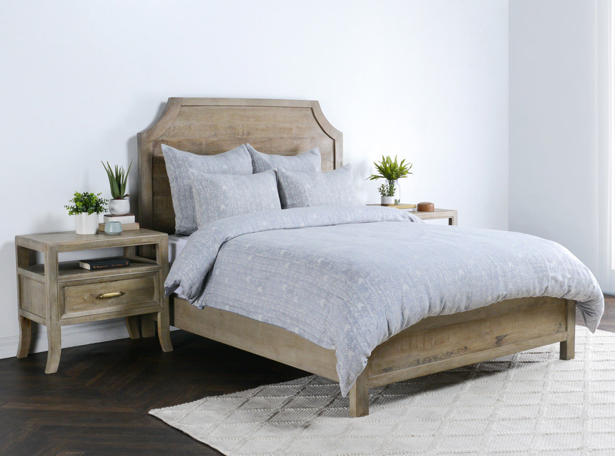 French Herringbone Storm Duvet Collection by Classic Home at Eve Furniture