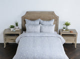 French Herringbone Storm Duvet Collection by Classic Home at Eve Furniture