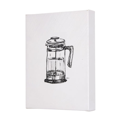 French Press by Mercana Studio a Hand Embellished Textured Canvas by Mercana at Eve Furniture