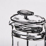 French Press by Mercana Studio a Hand Embellished Textured Canvas by Mercana at Eve Furniture