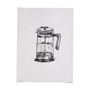 French Press by Mercana Studio a Hand Embellished Textured Canvas by Mercana at Eve Furniture
