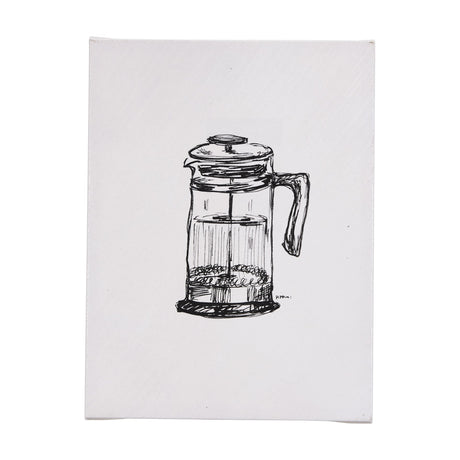 French Press by Mercana Studio a Hand Embellished Textured Canvas by Mercana at Eve Furniture