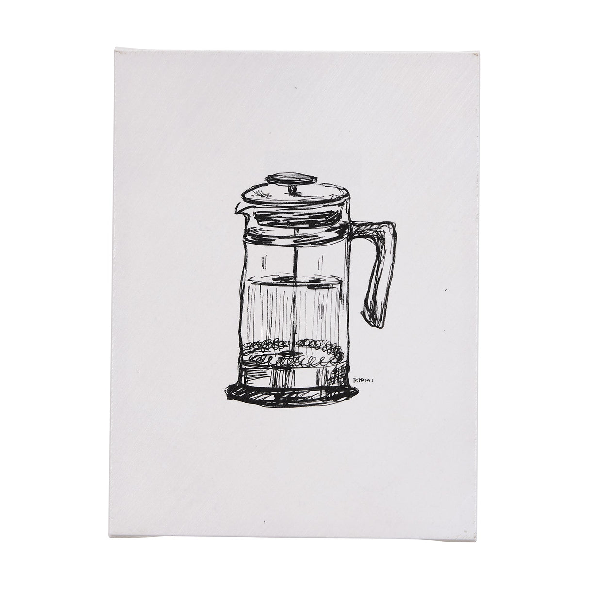 French Press by Mercana Studio a Hand Embellished Textured Canvas by Mercana at Eve Furniture