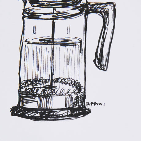 French Press by Simeng a Framed Art Print Matted under Glass by Mercana at Eve Furniture