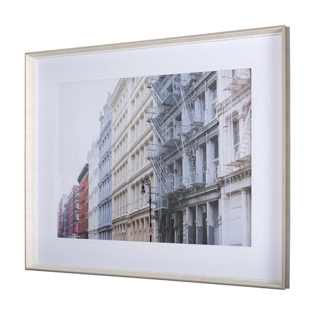 Fresh Facade - Hand Embellished Textured Framed Photo Art Print Matted under Glass by Mercana at Eve Furniture