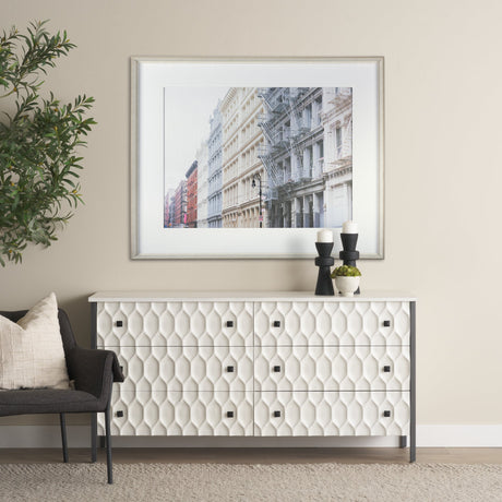 Fresh Facade - Hand Embellished Textured Framed Photo Art Print Matted under Glass by Mercana at Eve Furniture