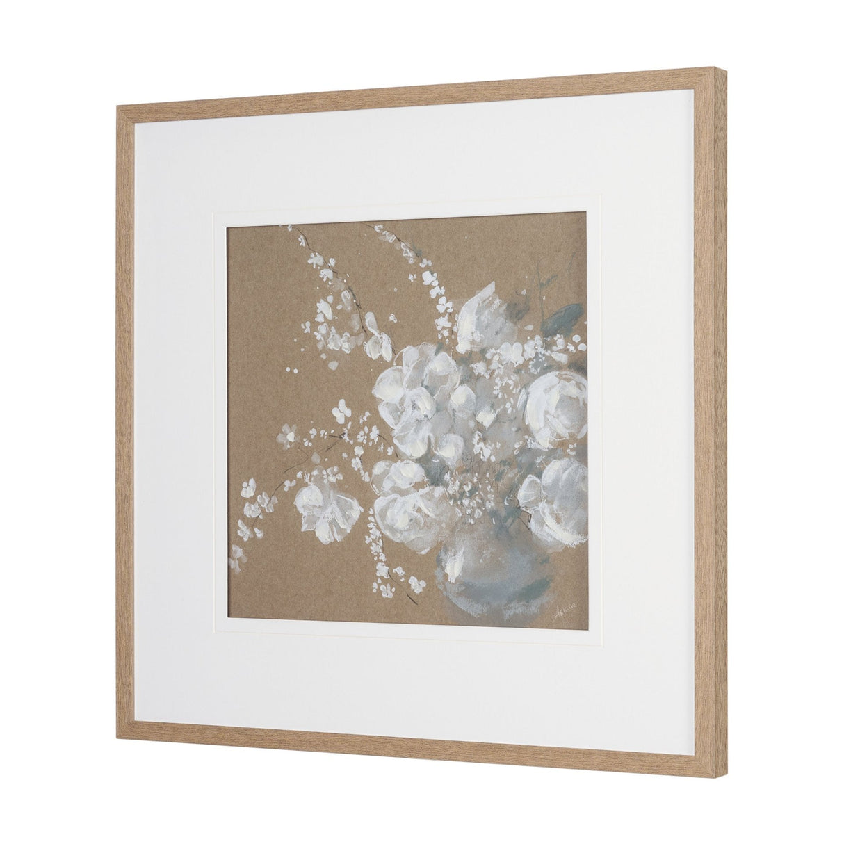 Fresh Flowers I by Mercana Studio Hand-Embellished Framed Artwork Matted under Glass by Mercana at Eve Furniture