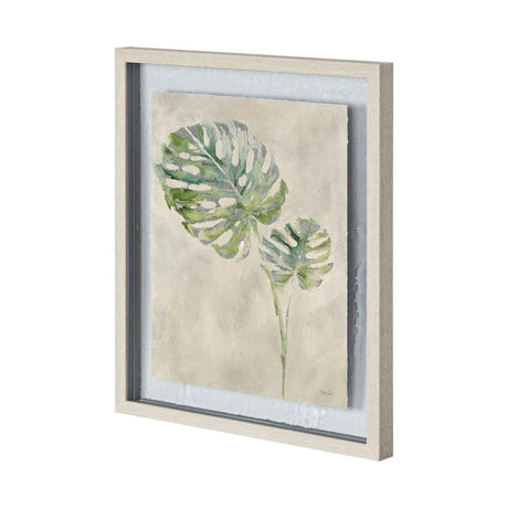 Fresh Unfolds III by Leah Rei a Hand Embellished Textured Framed Art Print Matted under Glass by Mercana at Eve Furniture