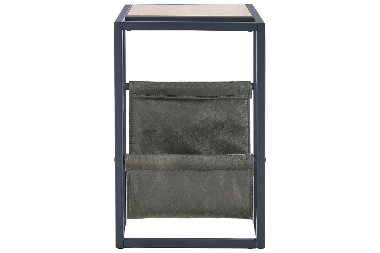 Freslowe Light Brown/Black Chairside End Table by Ashley at Eve Furniture