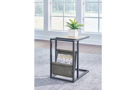 Freslowe Light Brown/Black Chairside End Table by Ashley at Eve Furniture