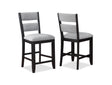 Frey Black and Gray Counter Height Chair, Set of 2 by Crown Mark at Eve Furniture