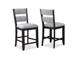 Frey Black and Gray Counter Height Dining Set by Crown Mark at Eve Furniture