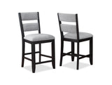 Frey Black and Gray Counter Height Dining Set by Crown Mark at Eve Furniture