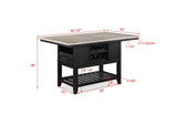 Frey Black and Gray Counter Height Table by Crown Mark at Eve Furniture
