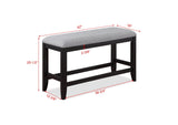 Frey Black and Gray Counter Height Dining Bench by Crown Mark at Eve Furniture