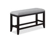 Frey Black and Gray Counter Height Dining Bench by Crown Mark at Eve Furniture