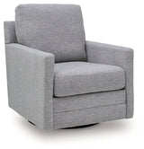 Freybourne Pewter Swivel Accent Chair by Ashley at Eve Furniture