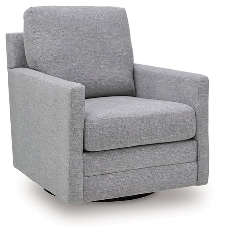 Freybourne Pewter Swivel Accent Chair by Ashley at Eve Furniture