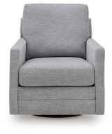 Freybourne Pewter Swivel Accent Chair by Ashley at Eve Furniture