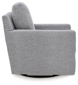 Freybourne Pewter Swivel Accent Chair by Ashley at Eve Furniture