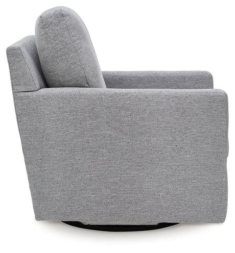 Freybourne Pewter Swivel Accent Chair by Ashley at Eve Furniture