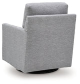 Freybourne Pewter Swivel Accent Chair by Ashley at Eve Furniture