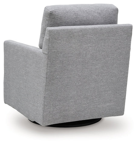 Freybourne Pewter Swivel Accent Chair by Ashley at Eve Furniture