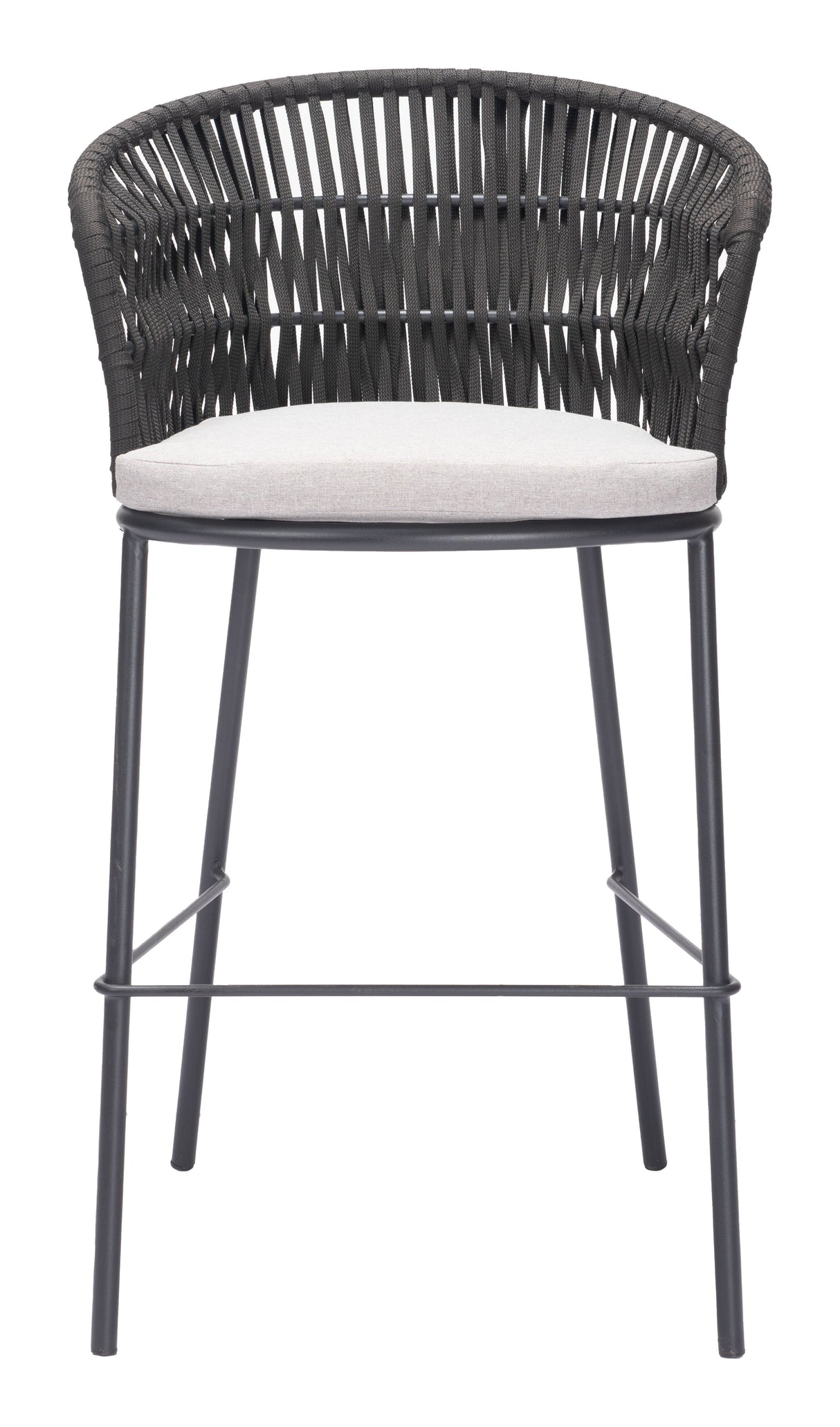 Freycinet Black Outdoor Barstool (Set of 2) by Zuomod at Eve Furniture