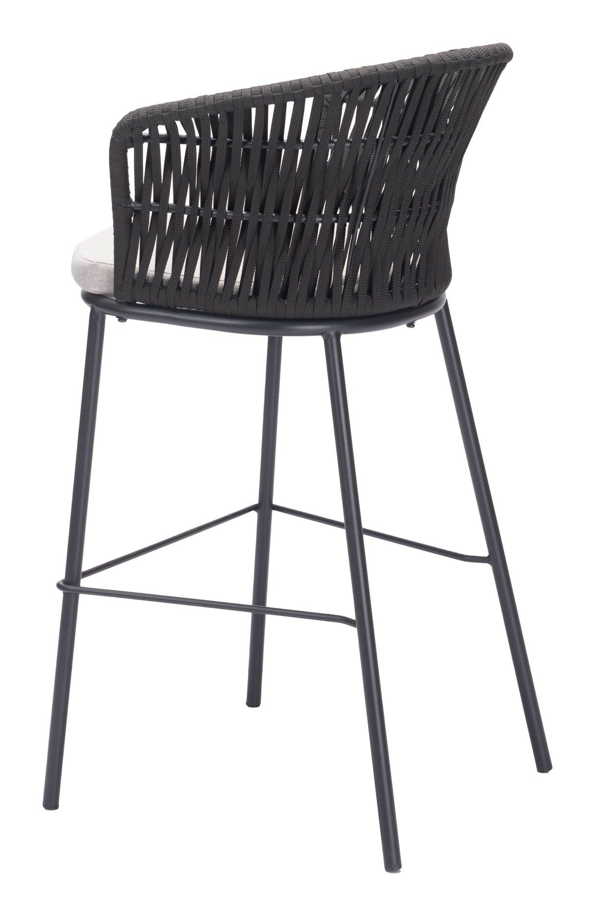 Freycinet Black Outdoor Barstool (Set of 2) by Zuomod at Eve Furniture